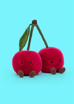 <ul><li>Double the cuddles and (cherry) picked just for you! </li><li>Jellycat&rsquo;s Amusable Cherries are the cheekiest twin cuddlies, full of mischief and quite literally attached at the hip! </li><li>These red fruity fluffballs with suedey green stalk and signature cord boots are the cutest statement soft toy and absolutely the pick of the bunch.</li></ul><p>Dimensions: 22cm high, 23cm wide </p>